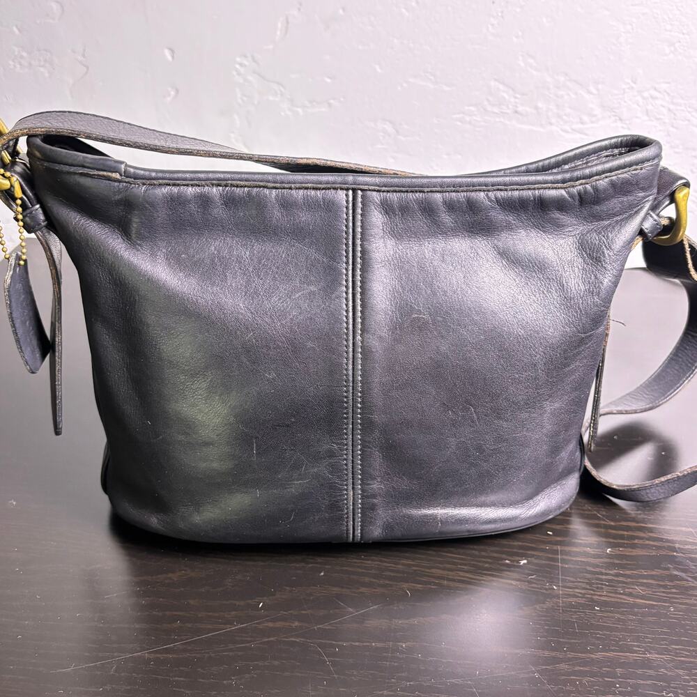 Vintage Coach Worth black leather Crossbody purse 4143 shoulder bag 90s Women’s